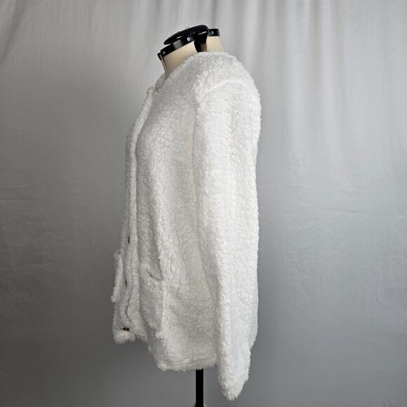 Unbranded Button Down Cardigan Women's M Snowy White Pockets Soft NWOT - Picture 4 of 13